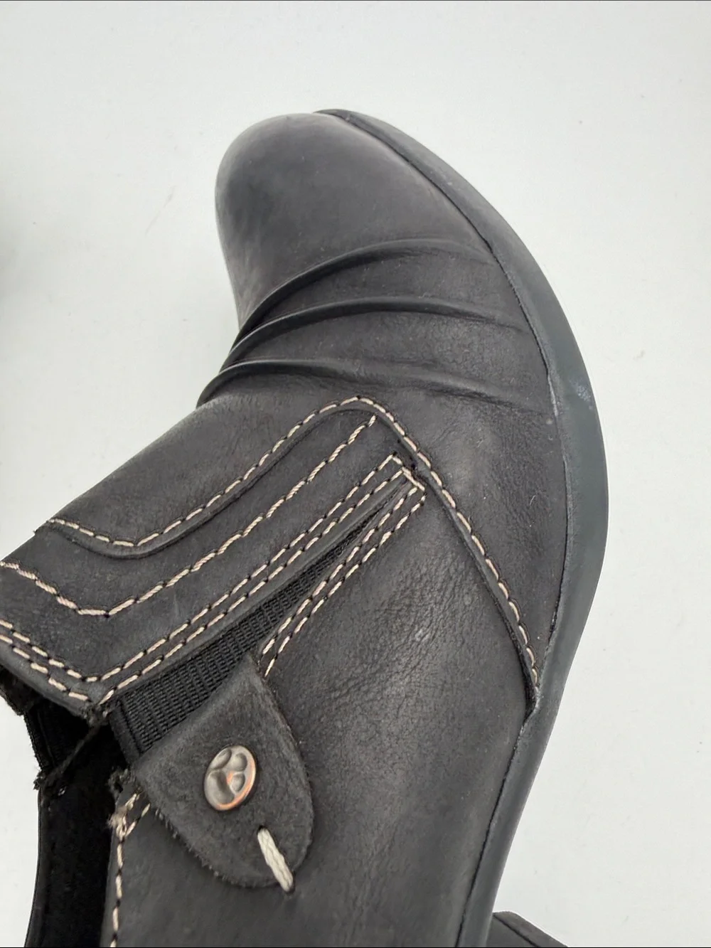 Earth origins Black Low Heel Slip-On Pumps booties women 8M casual office Y2K